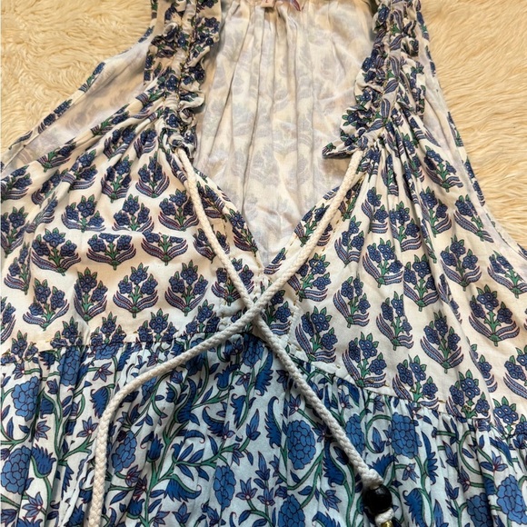 Ro’s Garden Sophia Maxi Dress in Floral Cornflower Blue - Size Large - Picture 3 of 4